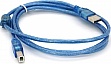 ������ ��� �������� USB 2.0 AM/BM 1.5m 2x ferrite transparent Voltronic (YT-AM/BM-1.5T)