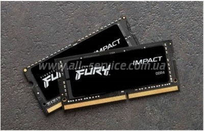 ������ ������ ��� �������� SoDIMM DDR4 16GB 3200 MHz Impact Kingston Fury (ex.HyperX) (KF432S20IB/16)