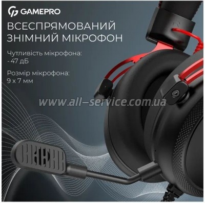 �������� GamePro Asgard Skald Origin Black/Red (HS850BR)