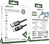 ���� ������ USB 2.0 AM to USB-C 1.2m digital display braided C15-04 black Acefast (6974316283737)