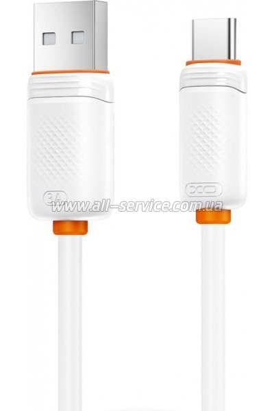 ���� ������ USB 2.0 AM to USB-C 1.0m 3A white XO (XO-CB-300UC-WH)