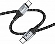 ���� ������ USB-C to USB-C 1.0m 3A nylon X102 black HOCO (6942007608787)