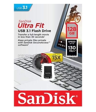  128GB SanDisk Ultra Fit USB 3.1 (SDCZ430-128G-G46)