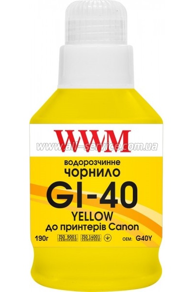  WWM GI-40 Canon GM2040/ G6040 140 Yellow (G40Y)
