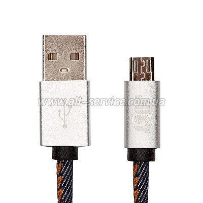  JUST Unique Micro USB Cable Jeans (MCR-UNQ-JEAN)