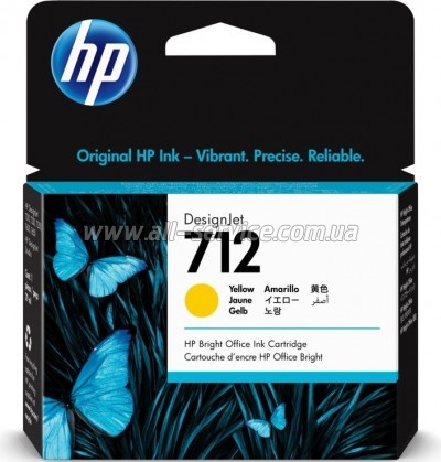  HP 712 DesignJet 230/ 630 Yellow (3ED69A)