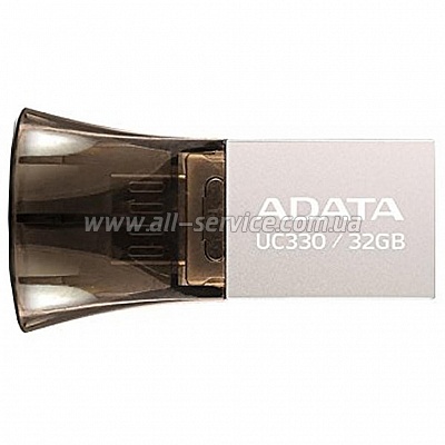  32GB ADATA USB UC330 OTG Metal (AUC330-32G-RBK)