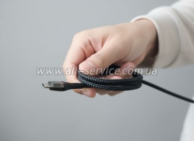 ���� ������ USB-C to USB-C 1.5m 5A 100W Quick Charge magnetic black BeCover (714555)