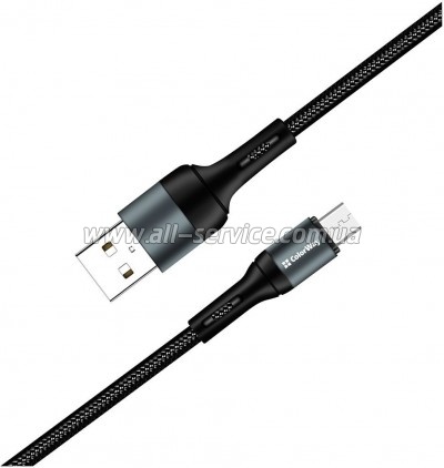 ���� ������ USB 2.0 AM to Micro 5P 1.0m nylon black ColorWay (CW-CBUM045-BK)