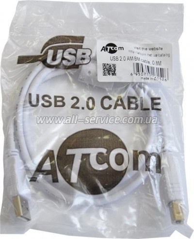    USB 2.0 AM/ BM 0.8m Atcom (6152)