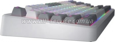  Hator Rockfall 3 Mecha TKL QMK/VIA Orange Wireless White (HTK851UA)