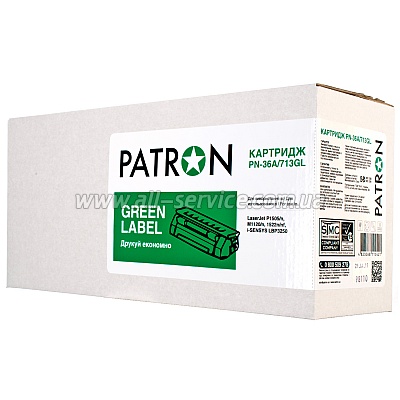  Patron Green Label HP LJ CB436A/ CANON 713 (PN-36A/ 713GL)