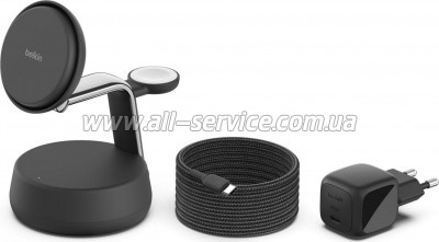 �������� ������� Belkin UltraCharge Pro Wireless 3-in-1 25W charcoal (WIZ040KQCH)