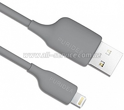 Кабель PURIDEA Lightning 1.2m Grey (L02-Grey) Кабель PURIDEA Lightning 1.2m Grey (L02-Grey)