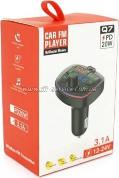 FM  Voltronic Q7  , 3.1A, PD18W, USB, TF (FM-Q7EQ)