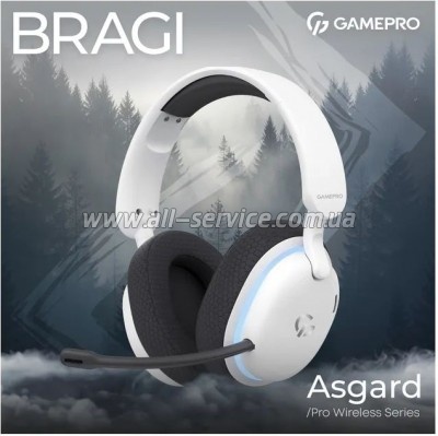 GamePro Asgard Bragi 7.1 RGB Tri-Mod White (HSW250W)