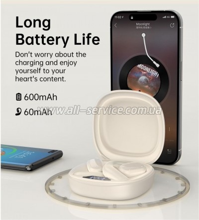 �������� Choetech Open-ear � LED ������� Beige (BH-T25-SK)