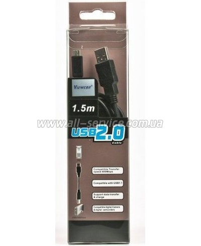 ���� ������ USB 2.0 AM to Micro 5P 1.5m Viewcon (VW 009)