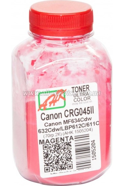 Тонер АНК Canon MF610/ 630/ Canon 045H бутль 70г Magenta (1505204) Тонер АНК Canon MF610/ 630/ Canon 045H бутль 70г Magenta (1505204)