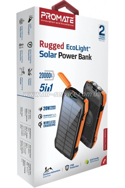 ������� ������������� Promate 20000mAh PD/ 20W (solartank-20pdqi.black)