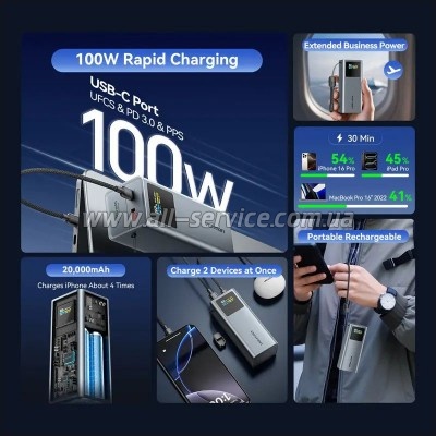 ������� ������������� Vention 20000mAh PD 100W Gray (FKCH0)