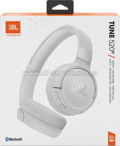  JBL Tune 520BT White (JBLT520BTWHTEU)