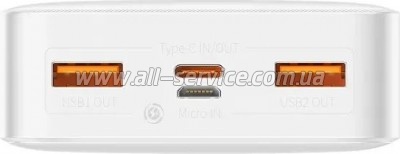 ������� ������������� Baseus Bipow 20000mAh PD 20W White (PPBD20K)