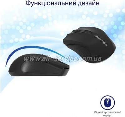 Promate Clix-8 Wireless Black (clix-8.black)