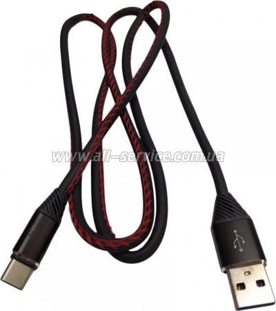 ���� ������ USB 2.0 AM to USB-C 1.0m 2.4A black XoKo (XK-CTC-005-BK)