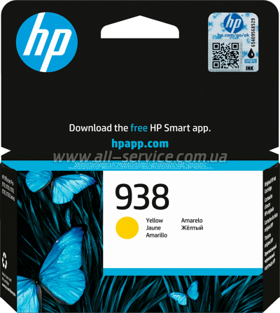 Картридж HP №938 OfficeJet Pro 9110b/ 9120/ 9120b/ 9130/ 9130b/ 9700/ 9700e Yellow (4S6X7PE) Картридж HP №938 OfficeJet Pro 9110b/ 9120/ 9120b/ 9130/ 9130b/ 9700/ 9700e Yellow (4S6X7PE)