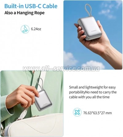 ������� ������������� Choetech 10000mAh 35W PD Silver (B832-SL)