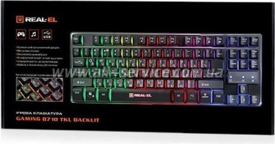  REAL-EL 8710 Gaming TKL Backlit, black