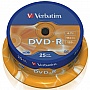 Диск Verbatim DVD+R 4.7 GB/120 min 16x Cake Box 25шт (43522)