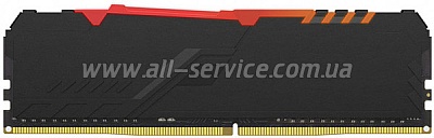  Kingston 16Gb DDR4 2666M Hz HyperX Fury Black RGB (HX426C16FB3A/16)