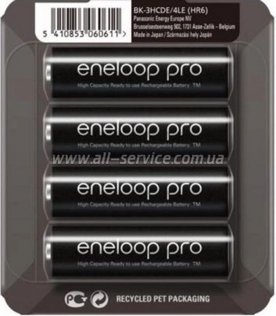 ����������� Panasonic AA Eneloop 2500mAh Pro NI-MH * 4 (BK-3HCDE/4CP)