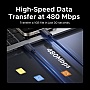 ���� ������ USB-C to USB-C 1.0m Thunderbolt 5 240W 5A 120Gbps 16/8/4K L703 black Ugreen (45996)