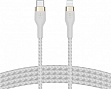 ���� ������ USB-C to Lightning 1.0m BRAIDED SILICONE white Belkin (CAA011BT1MWH)