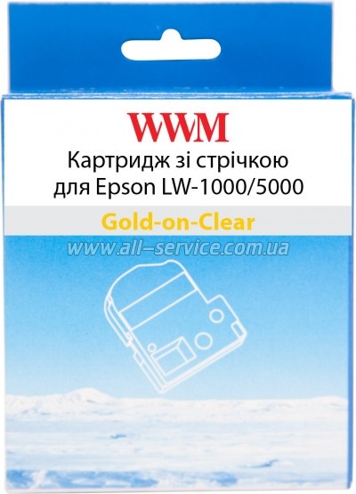 Картридж WWM для Epson LW-1000/ 5000 36mm х 8m Gold-on-Clear (WWM-ST36Z) Картридж WWM для Epson LW-1000/ 5000 36mm х 8m Gold-on-Clear (WWM-ST36Z)