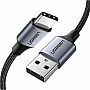 ���� ������ USB 2.0 AM to USB-C 0.25m 3A aluminum braid nickel plating black Ugreen (60124)