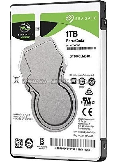  1TB SEAGATE SATA 2.5" 5400RPM 128MB (ST1000LM048)