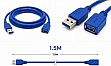���� ������ USB 3.0 AM/AF 1.5m blue XoKo (XK-AMAF-USB30-15-BL)