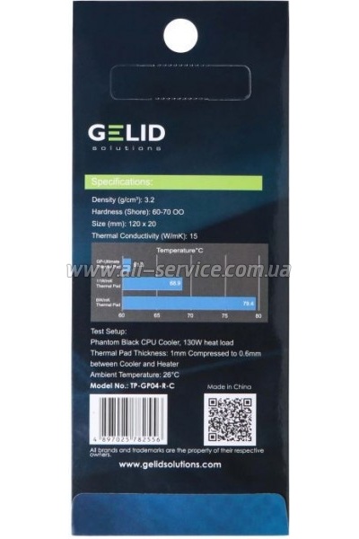  GELID Solutions GP-Ultimate Thermal Pad 120x20x1.5 mm (TP-GP04-R-C)