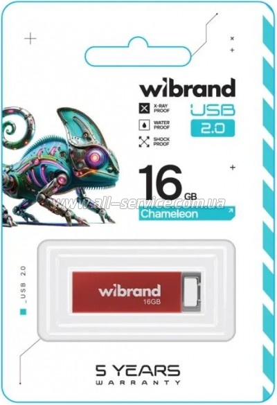  Wibrand 16GB Chameleon Red USB 2.0 (WI2.0/CH16U6R)