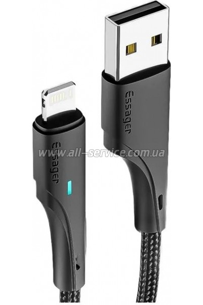 ���� ������ USB 2.0 AM to Micro 5P 1.0m 3A black Essager (EXCM-LS01)