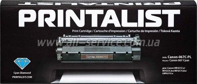  PRINTALIST Canon MF651Cw/ MF655Cdw/ MF657Cdw/ LBP631Cw  Canon 067/ 5101C002 Cyan (Canon-067C-PL)