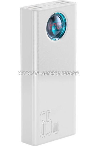   Baseus Amblight Digital Quick 30000mAh 65W, White (PPLG000102)