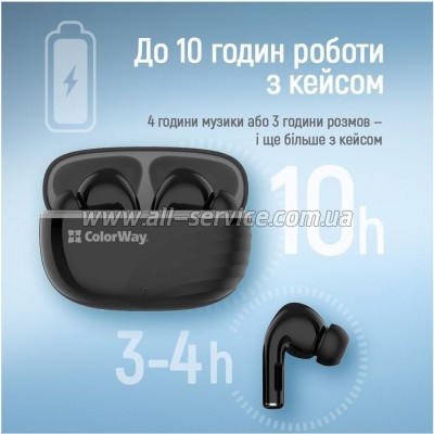 �������� ColorWay Slim TWS-5 Earbuds Black (CW-TWS5BK)