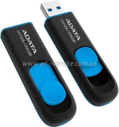  ADATA 256GB UV128 Black/Blue USB 3.2 (AUV128-256G-RBE)