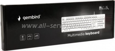  Gembird KB-MCH-03-W-UA USB White (KB-MCH-03-W-UA)