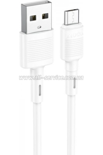 ���� ������ USB 2.0 AM to Micro 5P 1.0m 2.4A PVC X83 white HOCO (6931474770899)